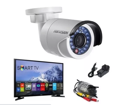 Kit Seguridad Camara Infrarroja Listo P/ Conectar A Tv O Dvr