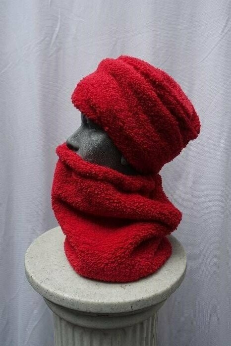 Juego Gorro y Cuello Polar Doble hombre