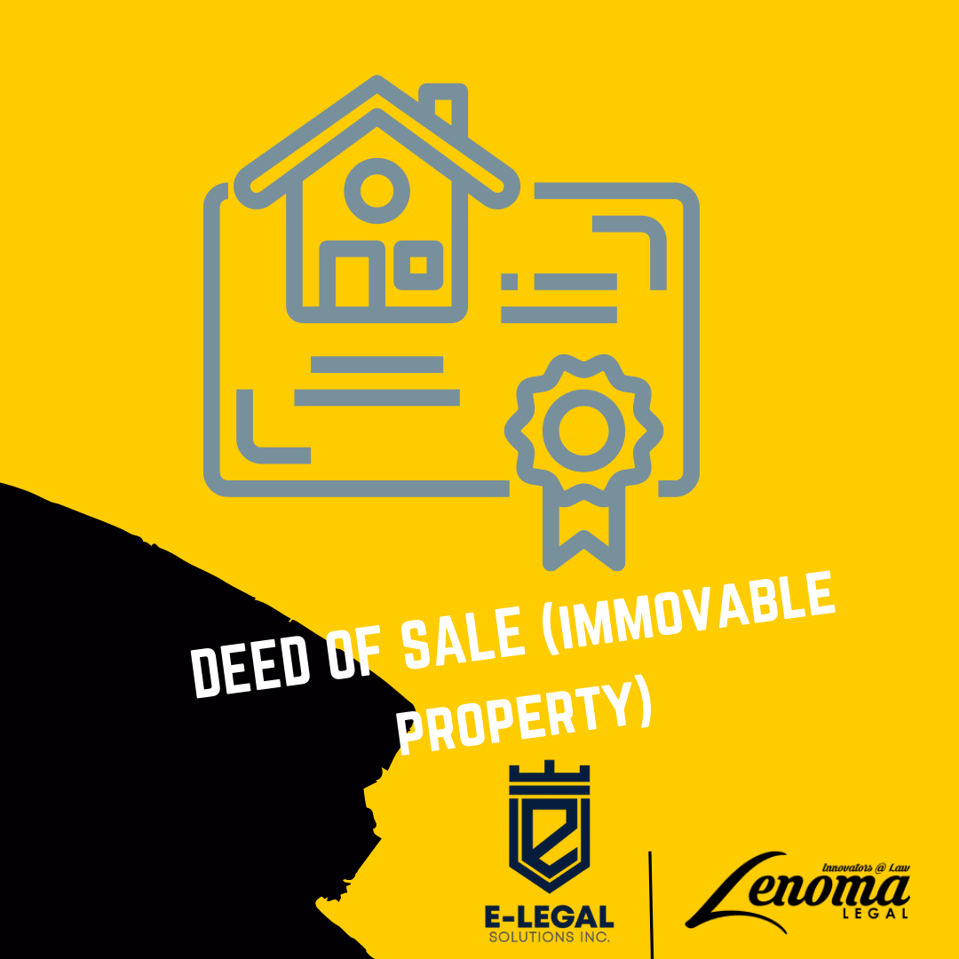 Deed of Sale(Immovable Property) - Lesotho