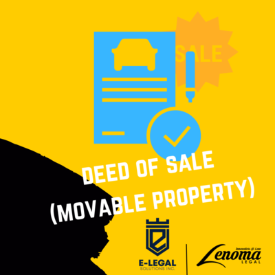 Deed of Sale (Movable Property) - Lesotho