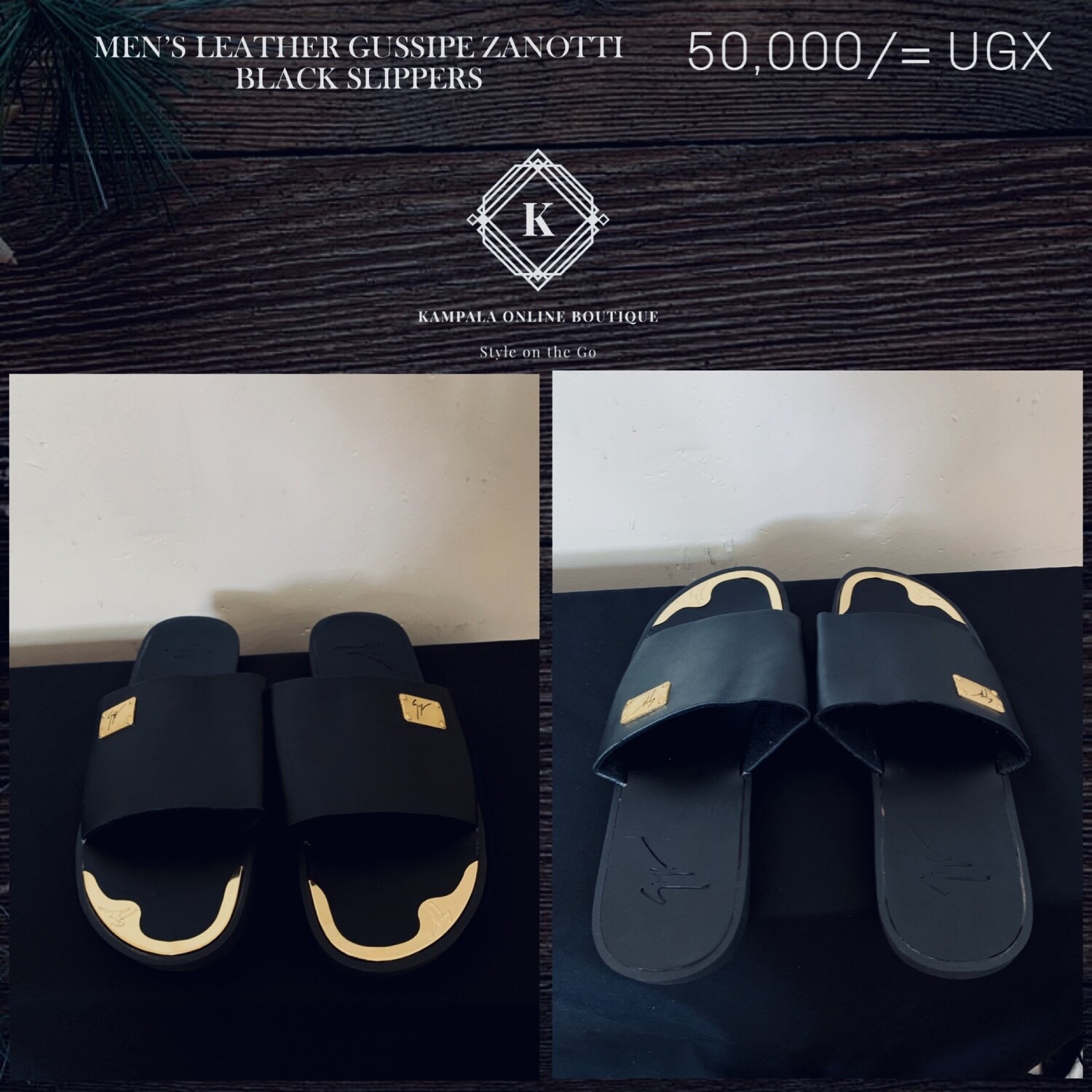 Men’s Zanotti Leather slippers.