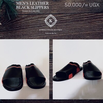 Men’s original leather slippers .