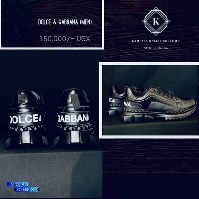 D&amp;G all black men’s bulk sneaker .