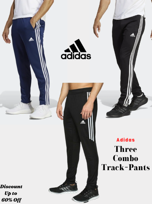 100 Original Adidas Three 03 Design Style Solid Casual Track Pants