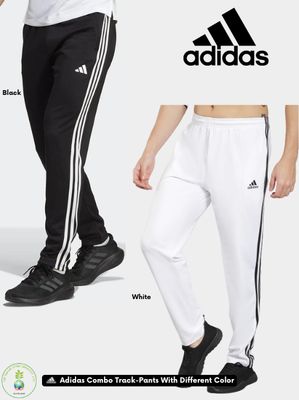 100% Original Adidas Combo Black &amp; White  Solid Casual Track-Pants