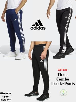 100% Original Adidas Three (03) Combo Color -Style Solid Casual Track-Pants