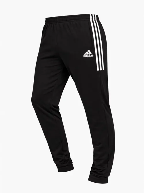 Adidas Solid &amp; Casual Men Black half three white stripes Track Pants