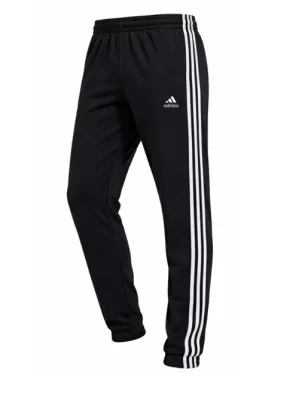 Adidas Solid &amp; Casual Men Black &amp; White Track Pants