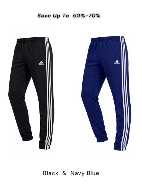 Combo Solid Casual Track-Pants (Black &amp; Navy Blue)