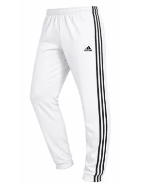 Adidas Solid &amp; Casual Men White &amp; Black Strips Track Pants