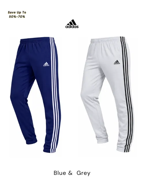 Adidas Men Track Pants Combo (Navy Blue&amp; Grey)