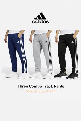 Adidas Men Track Pants Combo (3 Pcs) – Casual Wear