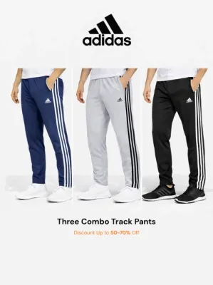 Adidas Men Track Pants Combo (3 Pcs) – Casual Wear