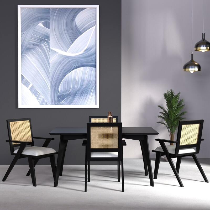 Gina-Flora Dining Table Set - 4 & 6 Seater/150 cm