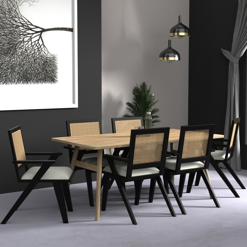 Dido-Flora Dining Table Set - Large 6 Seater/175 cm