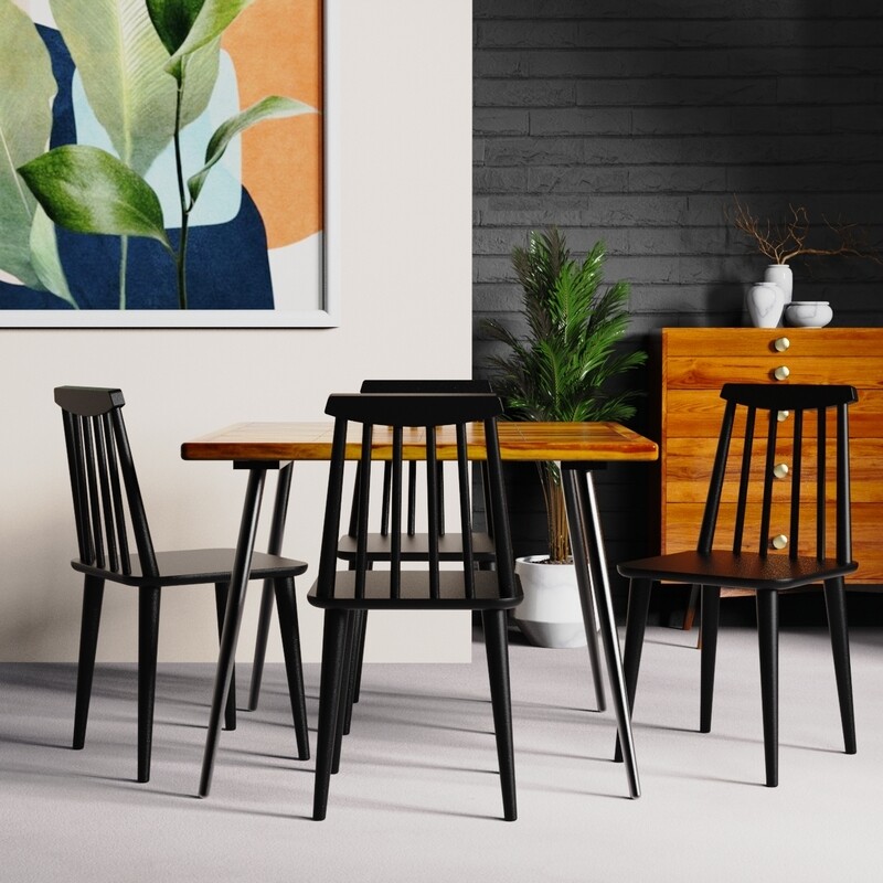 Shelly Dining Table Set - 4 Seater/100 cm
