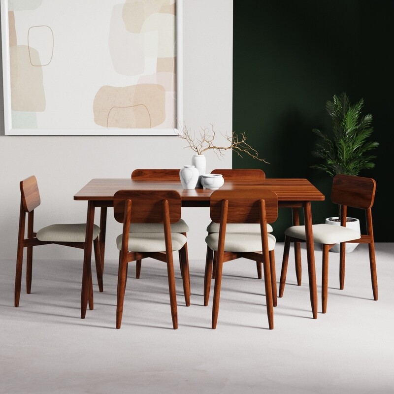Stig Upholstered Dining Table Set - 4 & 6 Seater/150 cm