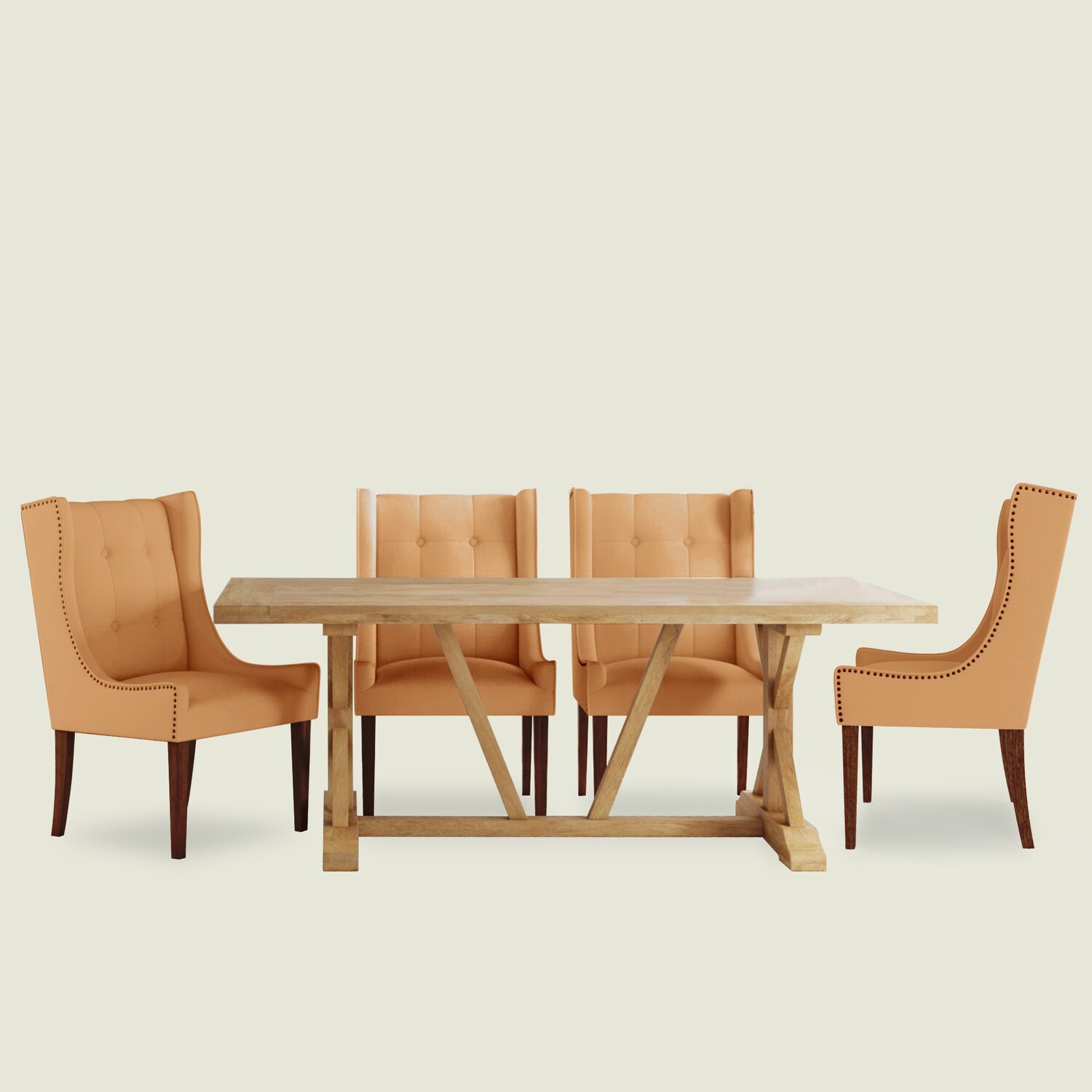 Gable Luxury Dining Table Set - 4, 6 & 8 Seater/All Sizes