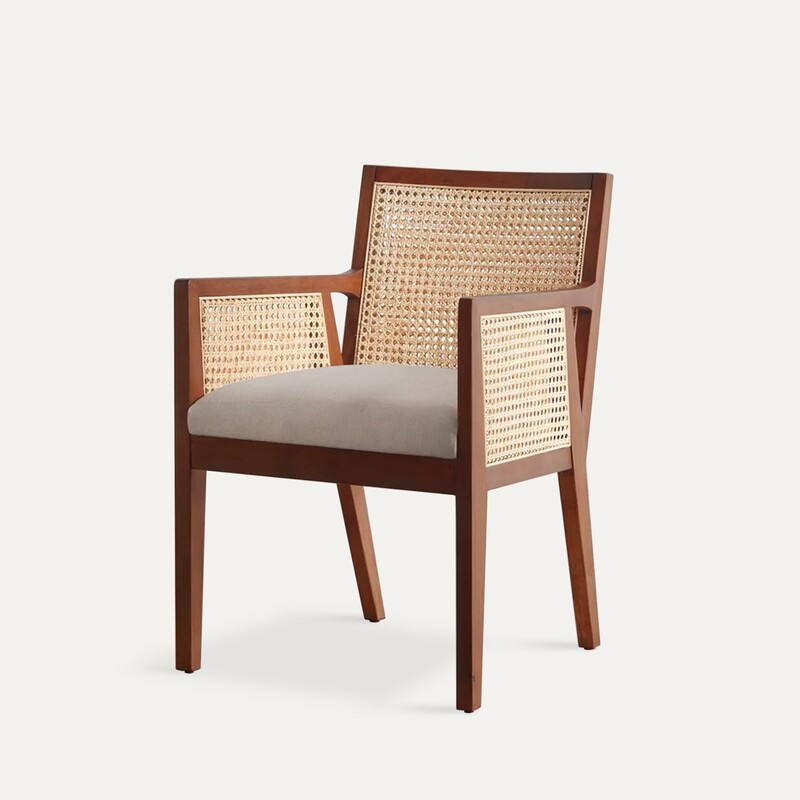 Kipling Upholstered Rattan Chair