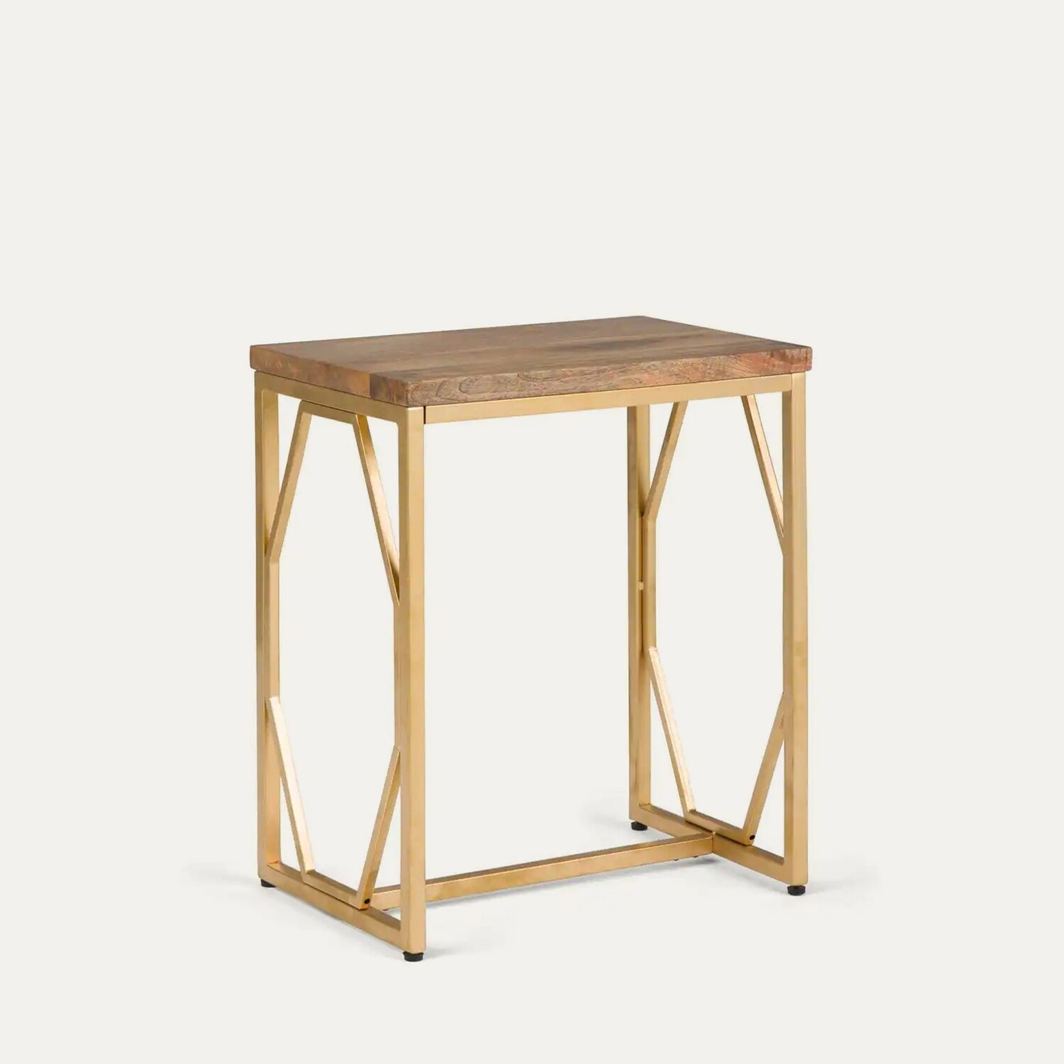 Corfu Table - Metal and Wood Side Table