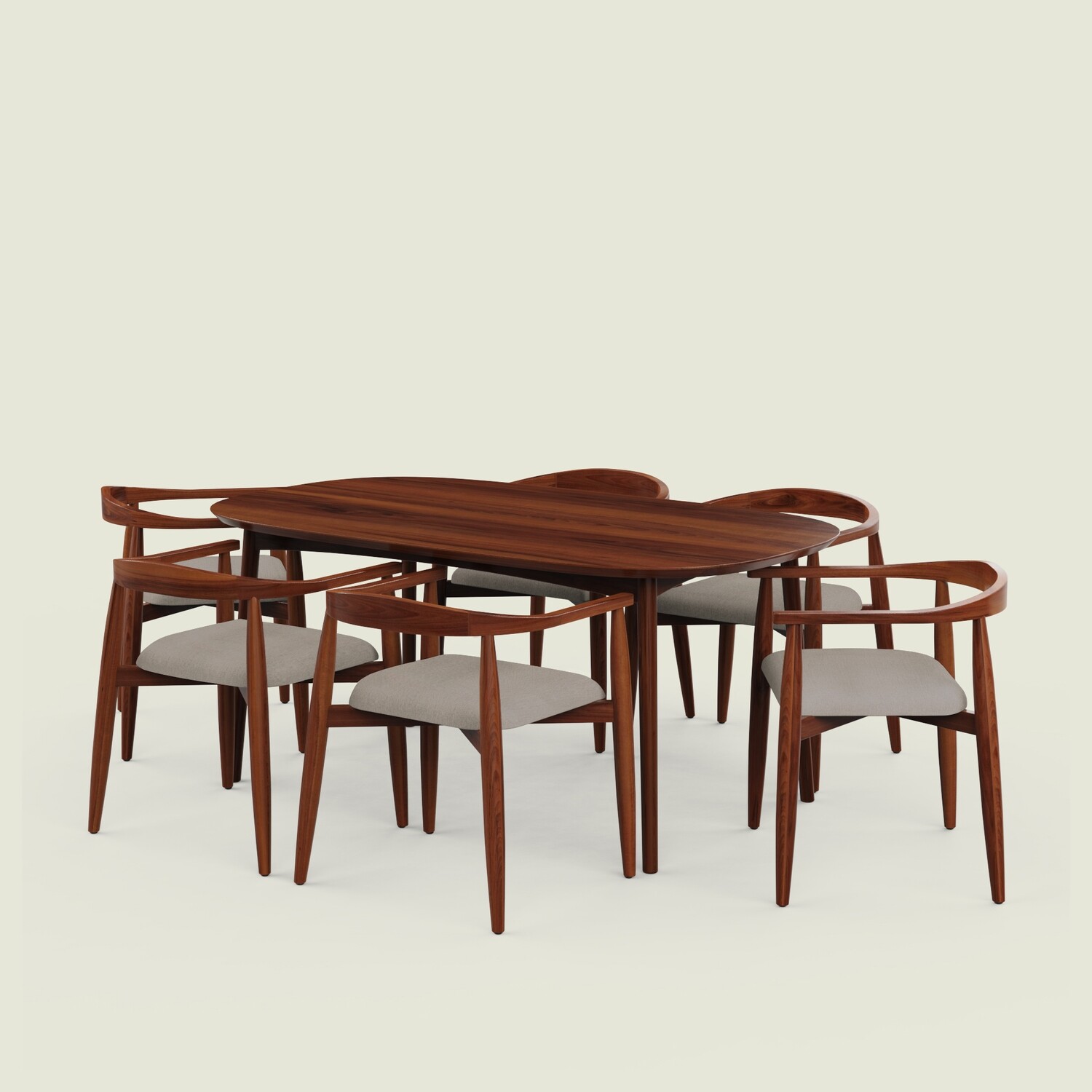 Maya Luxury Dining Table Set with Millie Upholstered Chair - 6 Seater/175 cm