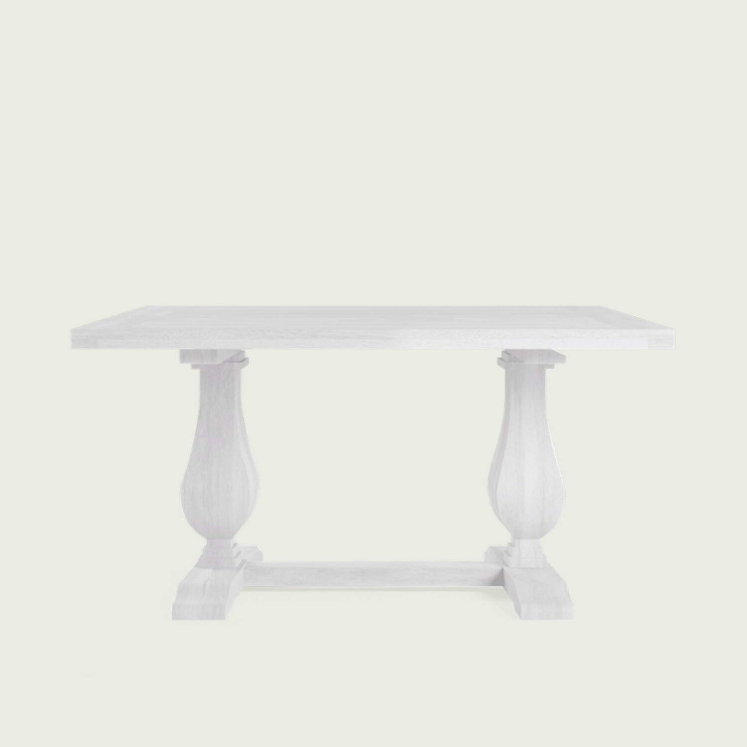 Derbyshire Distressed White Luxury Dining Table - 4, 6 and 8 Seater/All Sizes