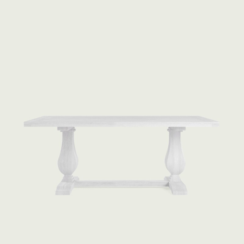 Derbyshire Distressed White Luxury Dining Table - 4, 6 and 8 Seater/All Sizes