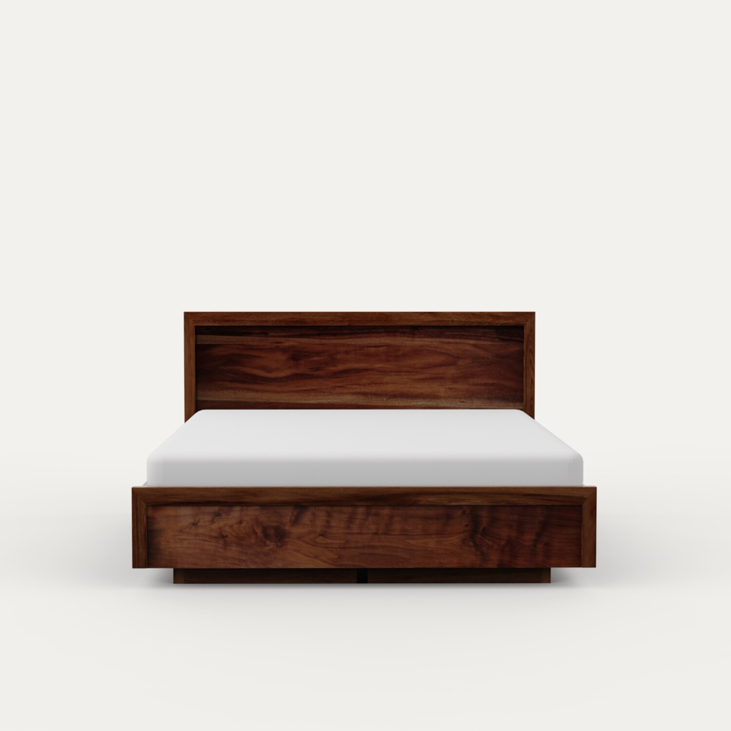 Modluxe Storage Platform Bed - Acacia Wood