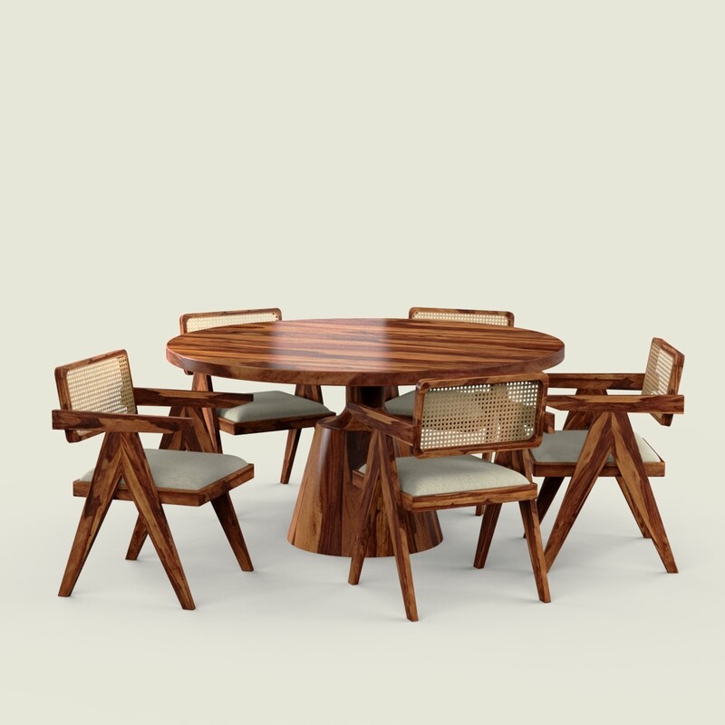 Yukon-Pierre Dining Table Set - 6 Seater/150 cm