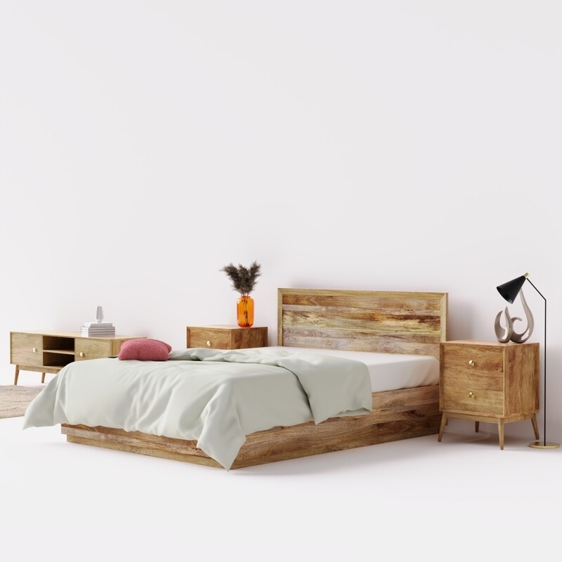Bran Solid Wood Hydraulic Storage Bed