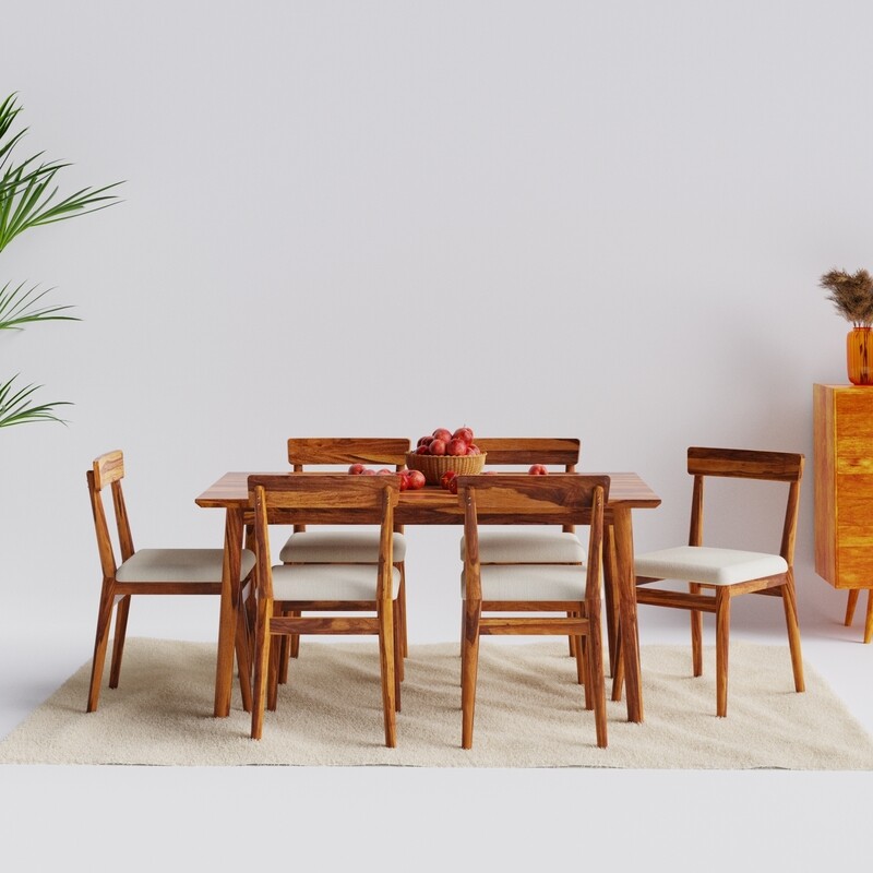 Middleton Dining Table Set - 6 Seater/150 cm Provincial Teak Sheesham