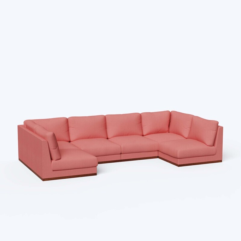 Derek Modular U- Shaped sofa - 62" Left Chaise | 123" Middle | 62" Right Chaise