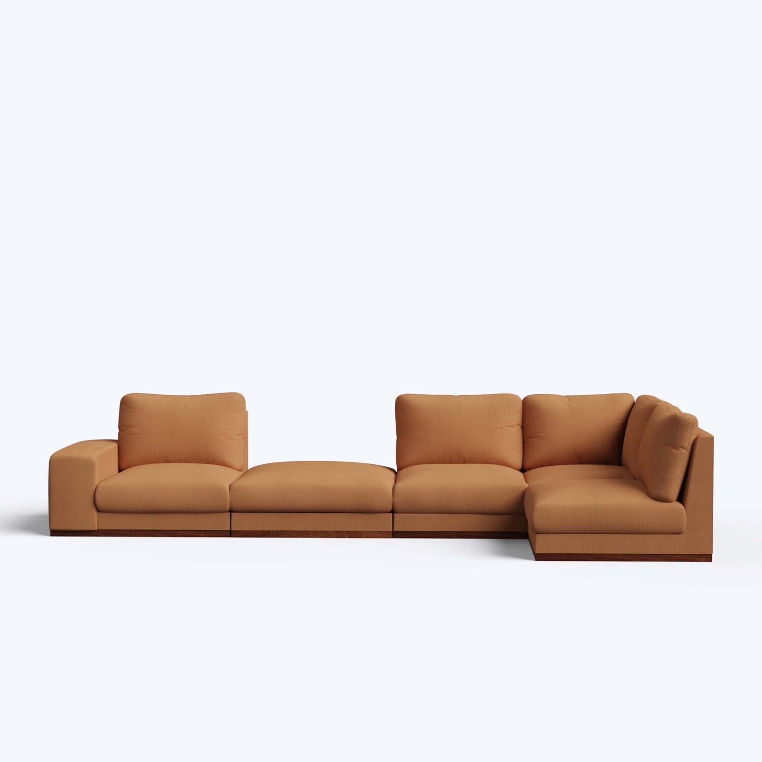 Derek modular right arm 4 seater sofa with ottoman - 133.5" | 62" Left chaise
