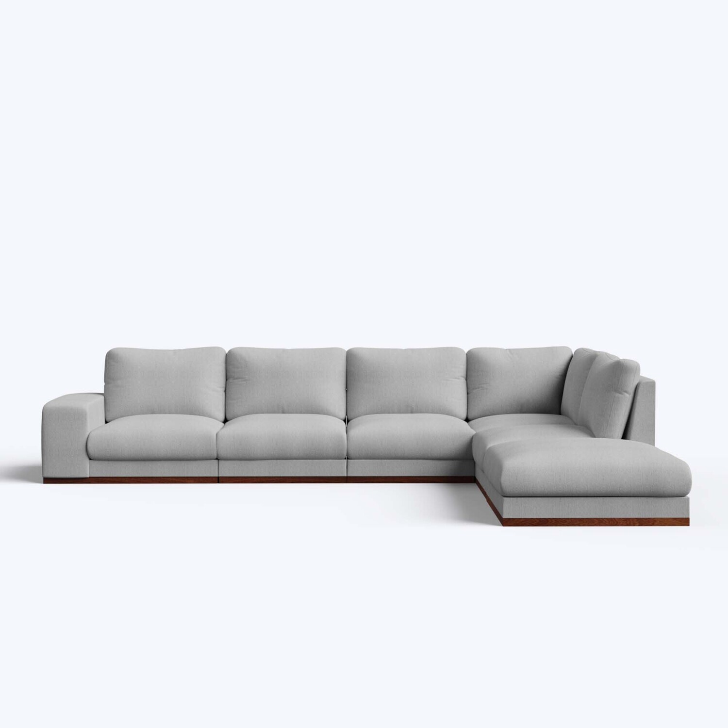 Derek modular right arm 5 seater sofa with ottoman - 127.5" | 61.6" Left chaise with 34" Ottoman