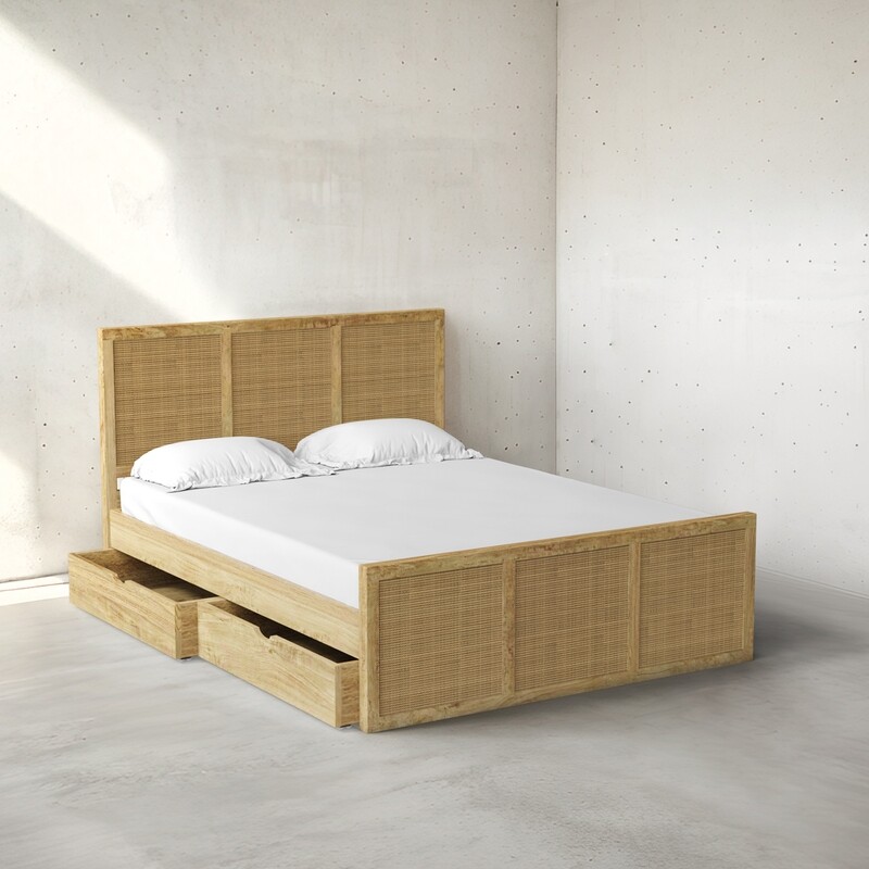 Adelaide Rattan Rollout Storage Bed