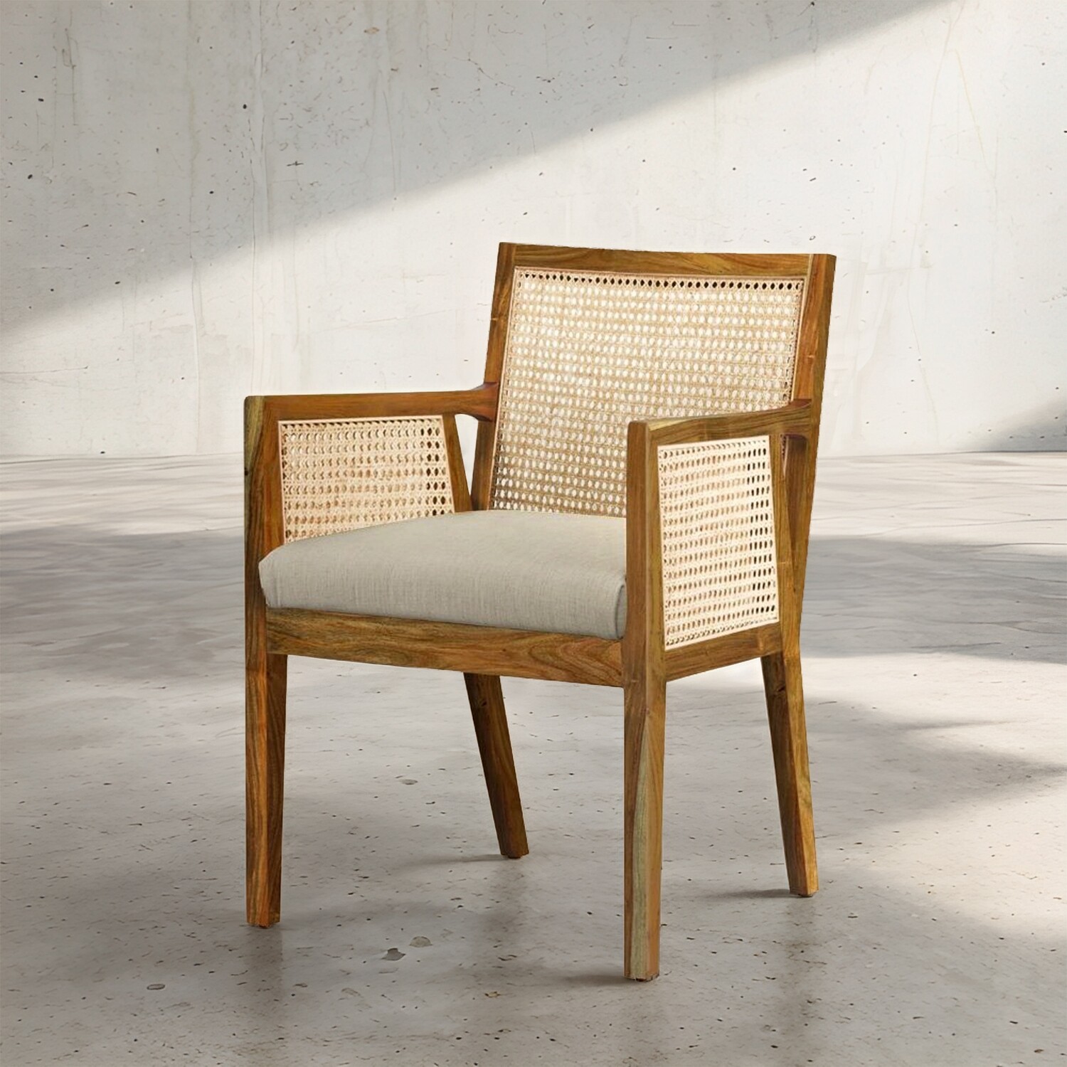 Kipling Upholstered Rattan Chair