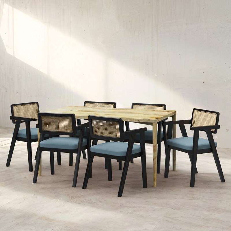 Gale Luxury Dining Table Set with Bob chair - 4 & 6 Seater/ All sizes