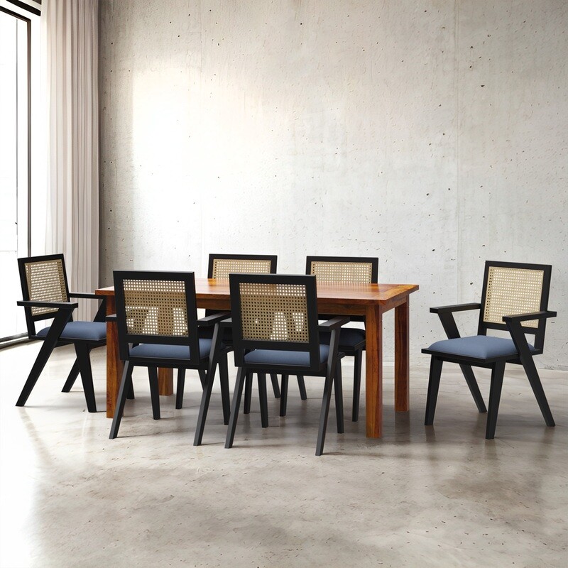 Roma-Flora Dining Table Set - 6 Seater/175 cm
