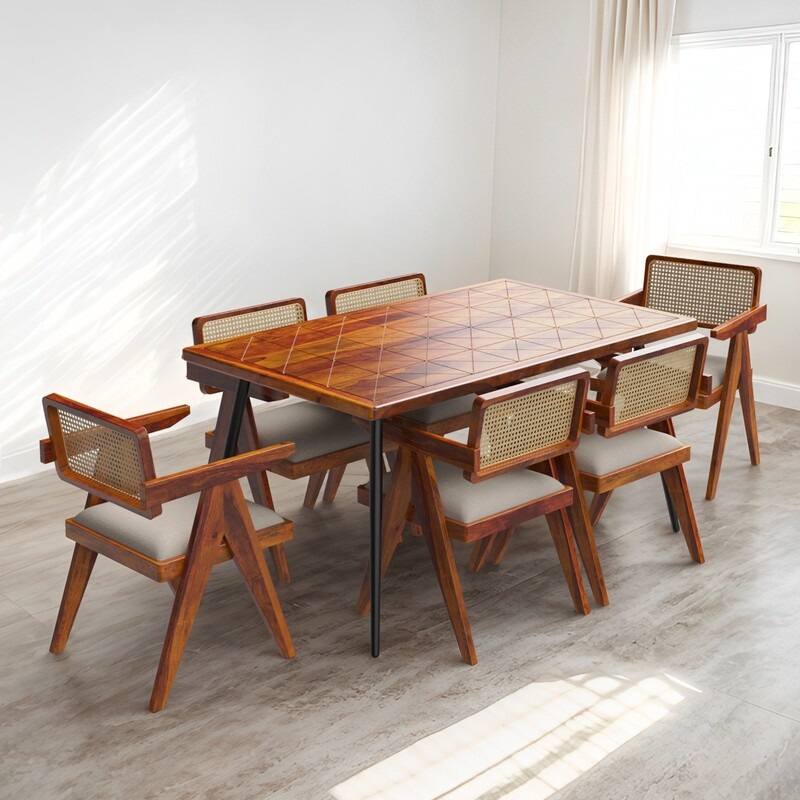 Shelly Pierre Dining Set - 6 seater