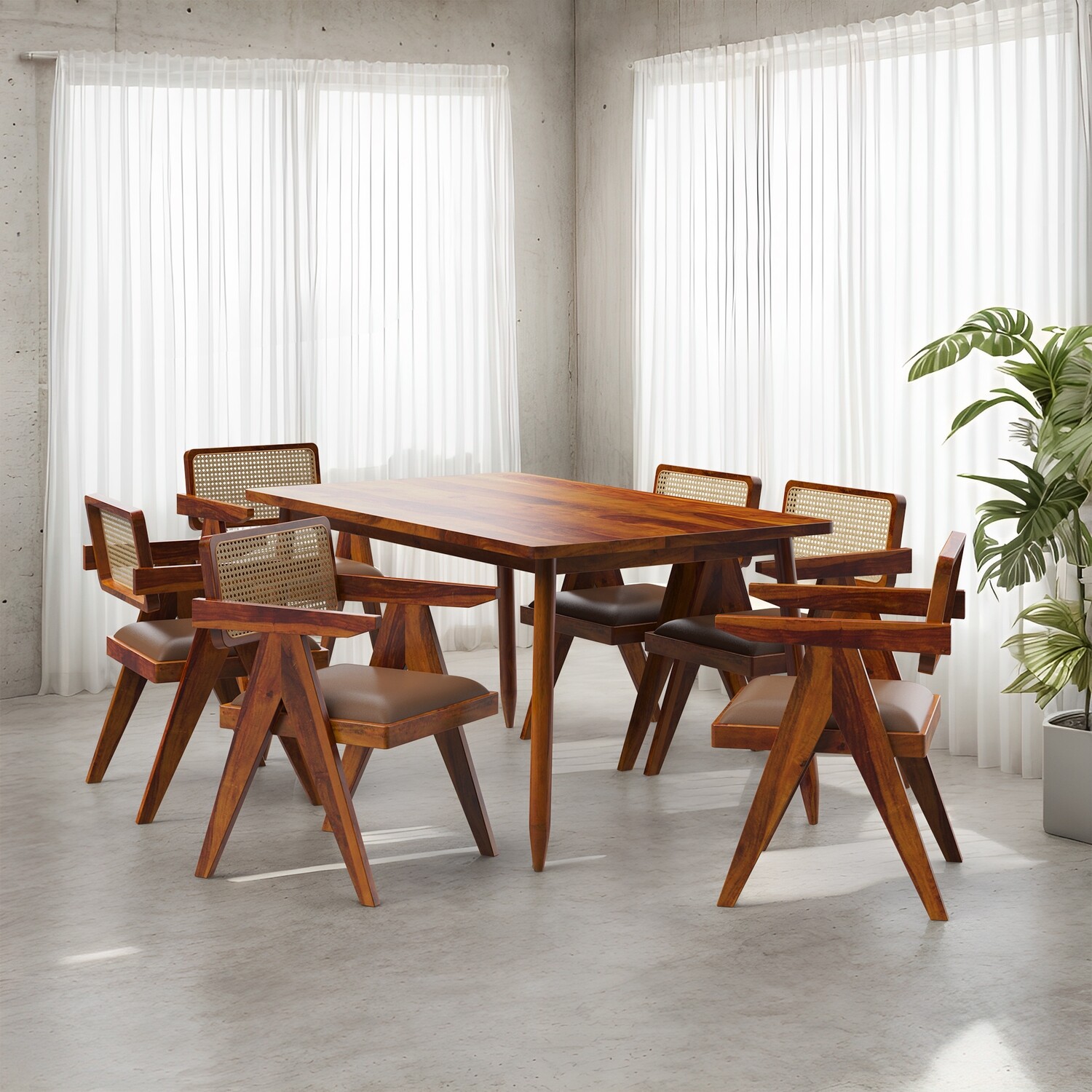 Maltby-Pierre Dining Table Set- 4 & 6 Seater/ All sizes