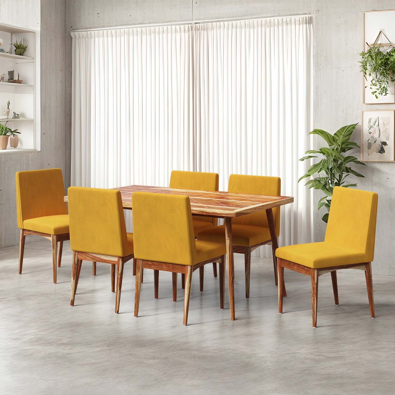Helena-Lidia Dining Table Set - 4 & 6 Seater/ All sizes