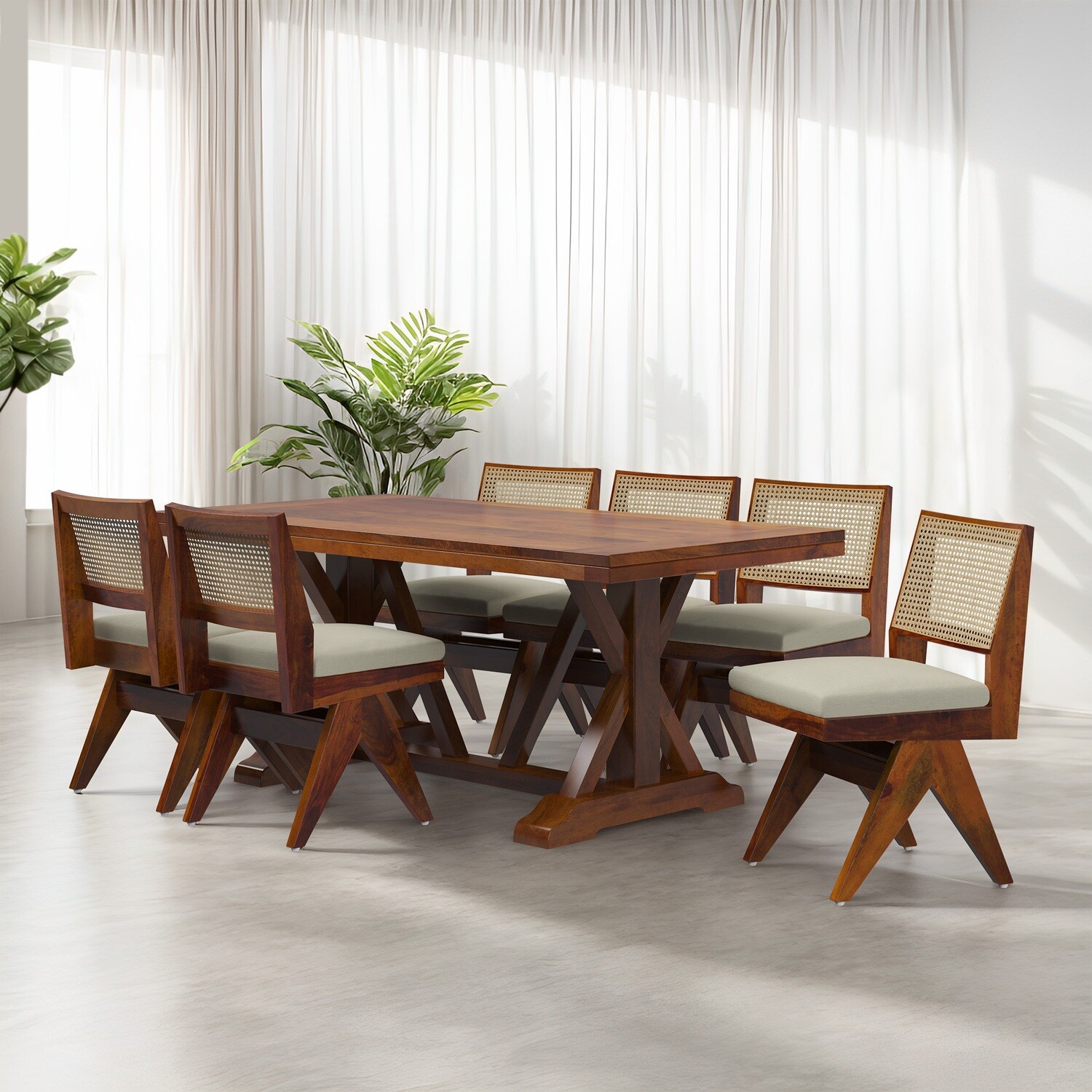 Gable-Jean Dining Table Set- 6 & 8 Seater/ All sizes