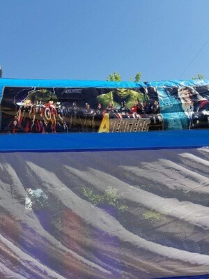 TRAIN DOUBLE BOUNCE HOUSE/ OBSTACLE 