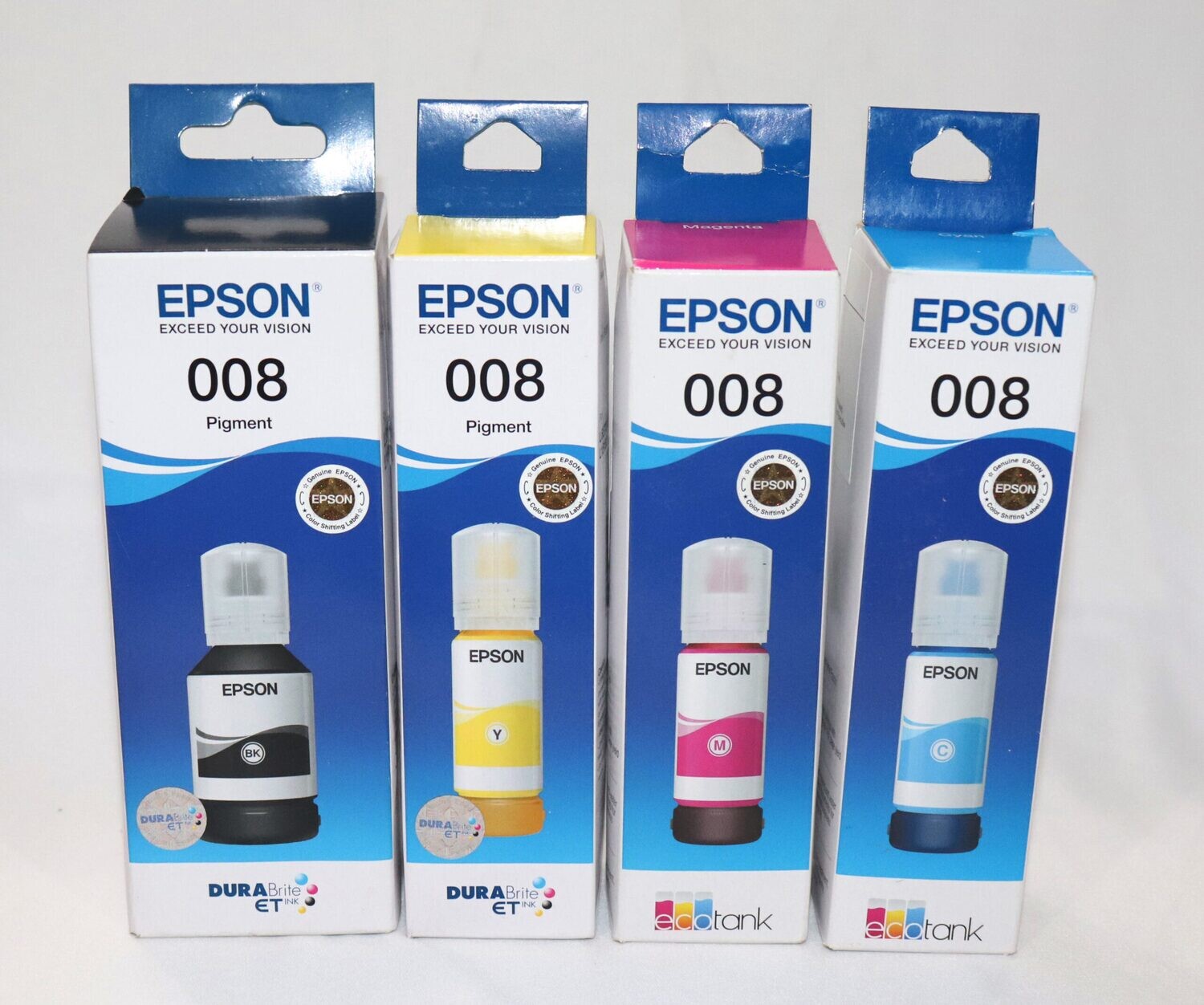 Epson 008 (T06G1 T06G2 T06G3 T06G4) B/C/Y/M Ink Bottle Set for L6550 L6570 L6580 L15140 L15150 L15160
