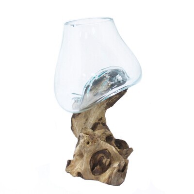 Sticla modelata pe lemn - Bol mediu
