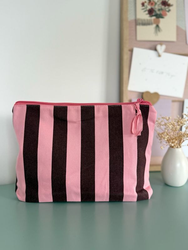 Utensilien Tasche -Rosa Schokolade