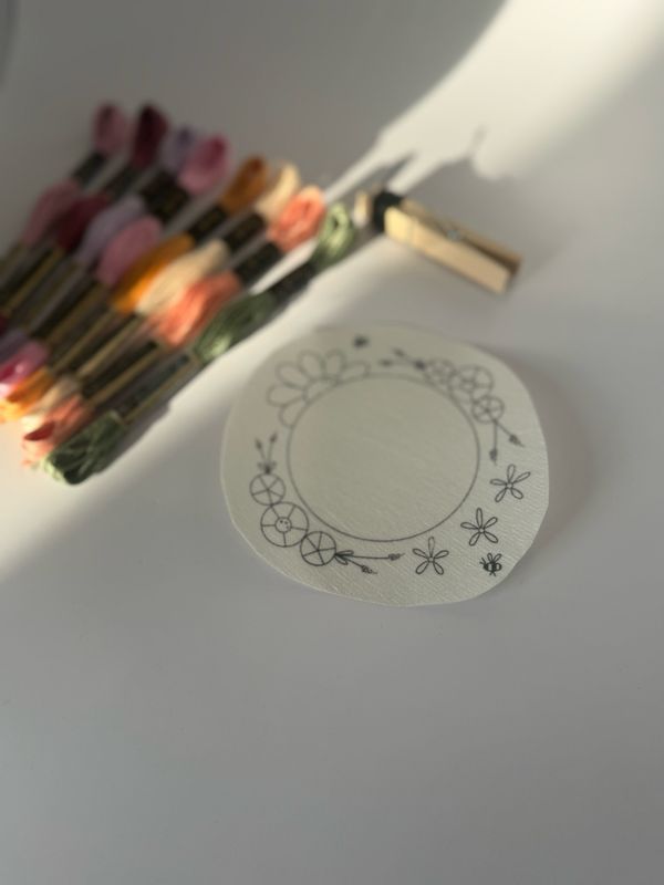 Rucksack Stickerei Set- Blumen plus Bienen