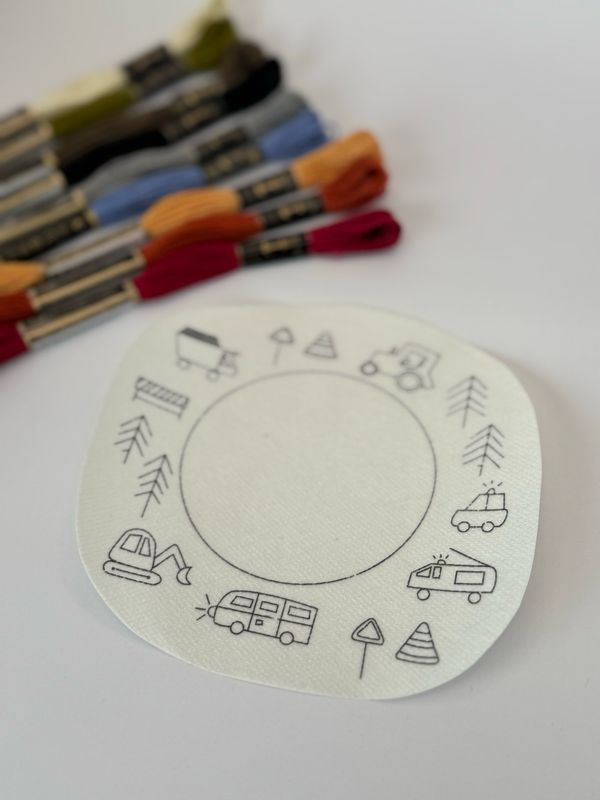 Rucksack Stickerei Set - Fahrzeuge