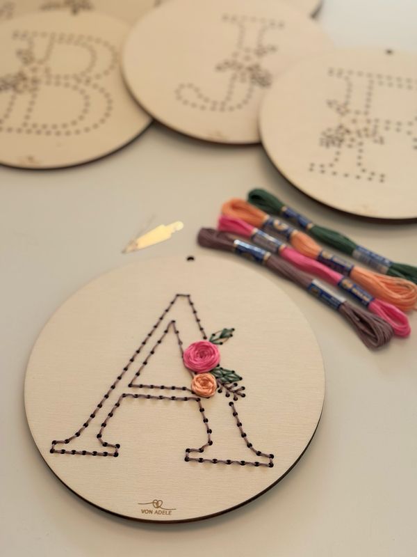 Buchstaben Stick-Platte SET