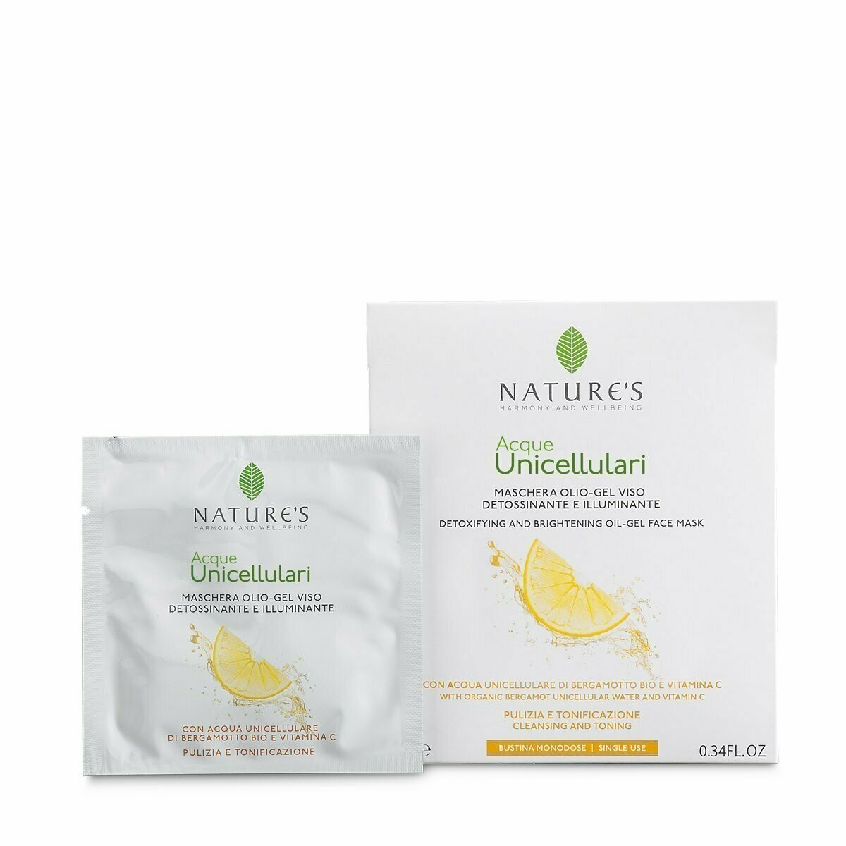 Maschera Olio-Gel Detossinante Illuminante Acque Unicellulari